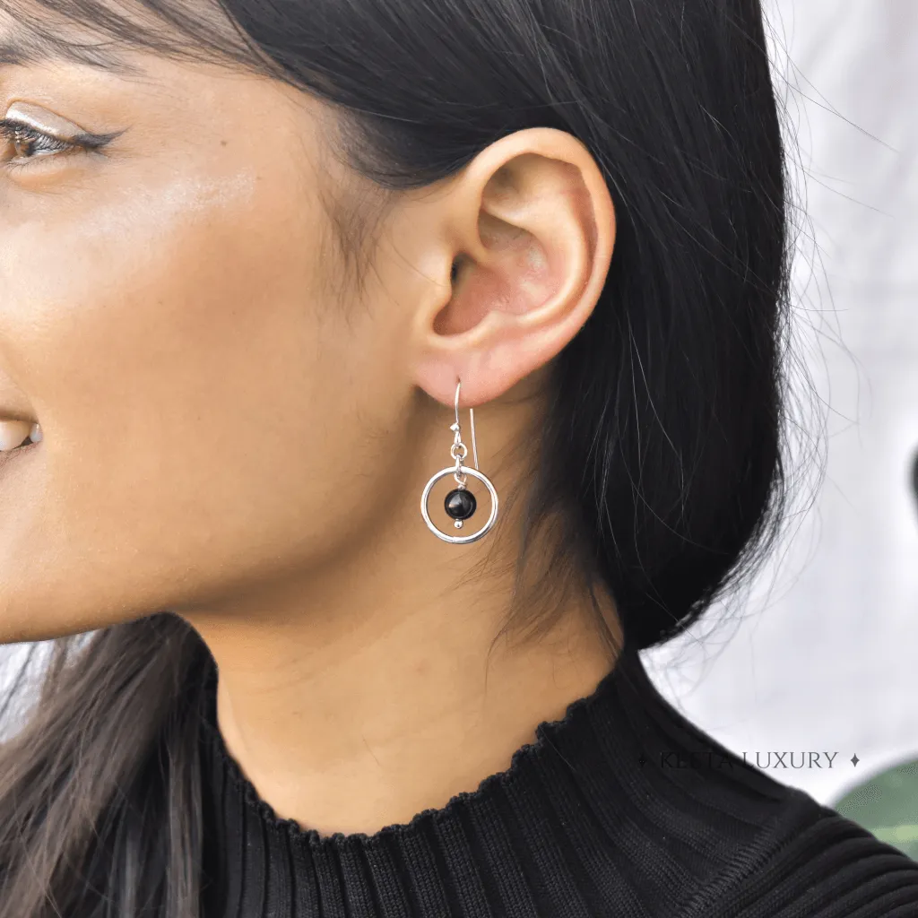 Peaceful- Black Onyx Earrings