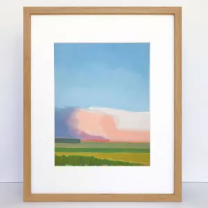 Peaceful Pink Clouds Landscape - Catherine Freshley Art Print: 8" x 10"