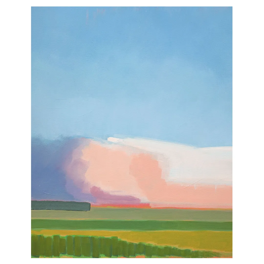 Peaceful Pink Clouds Landscape - Catherine Freshley Art Print: 8" x 10"