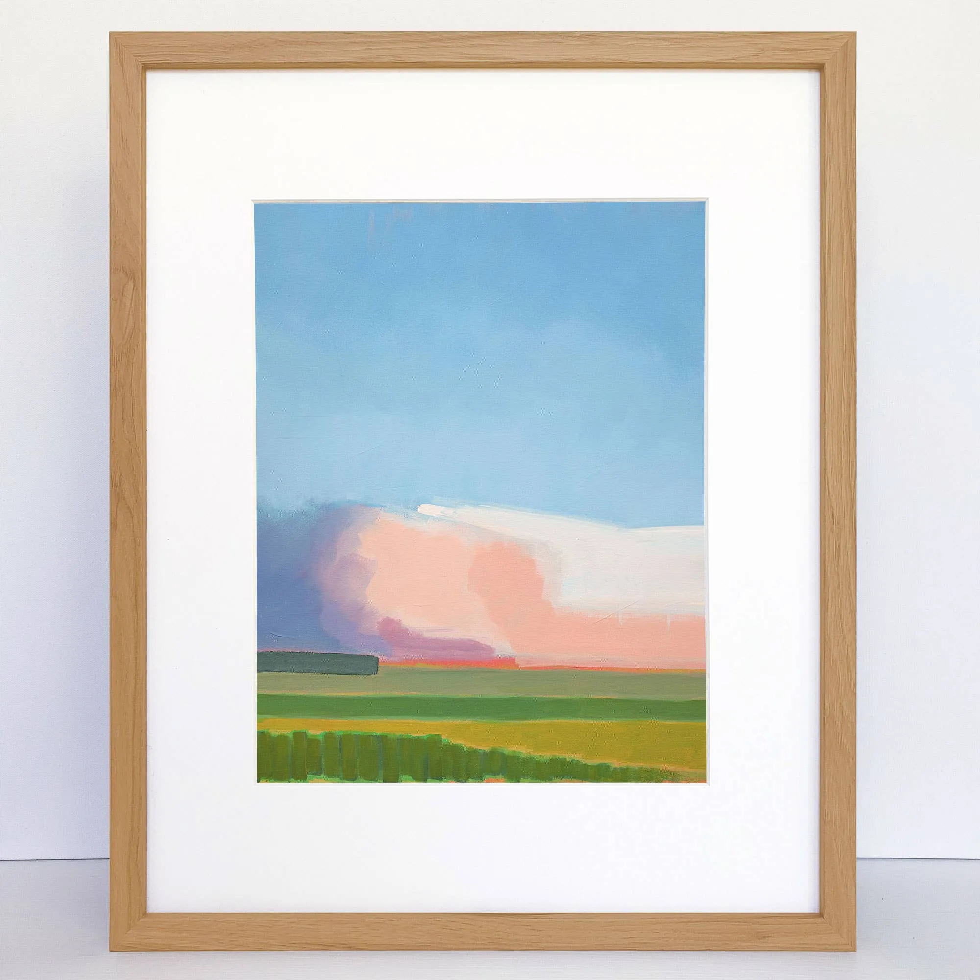 Peaceful Pink Clouds Landscape - Catherine Freshley Art Print: 8" x 10"