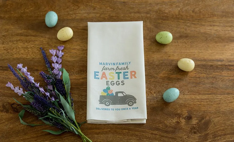 Personalized Easter Tea Towels