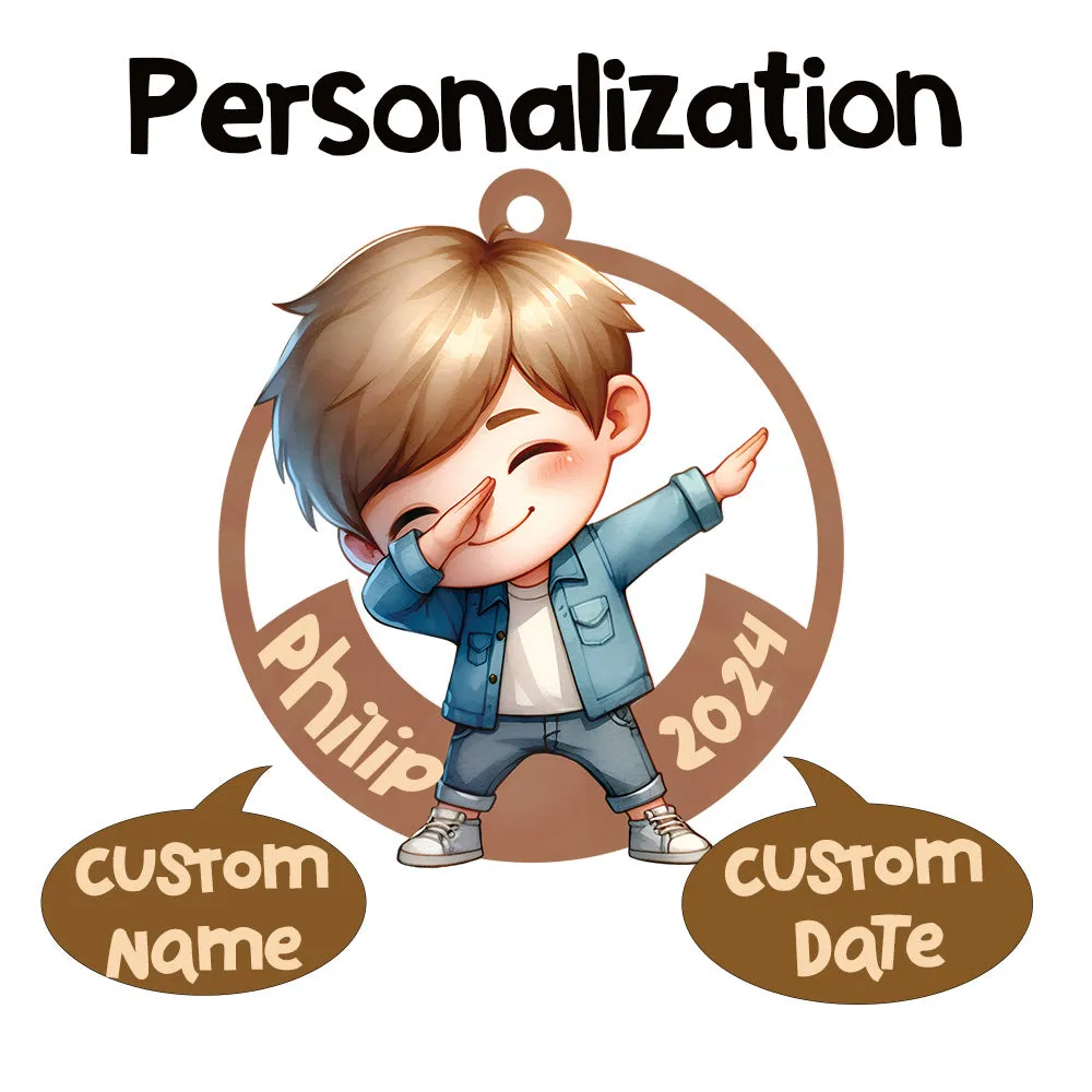 Personalized Xmas Decorations | Custom Acrylic Fun Holiday Christmas Décor Keepsake Ornaments | Dab Boy