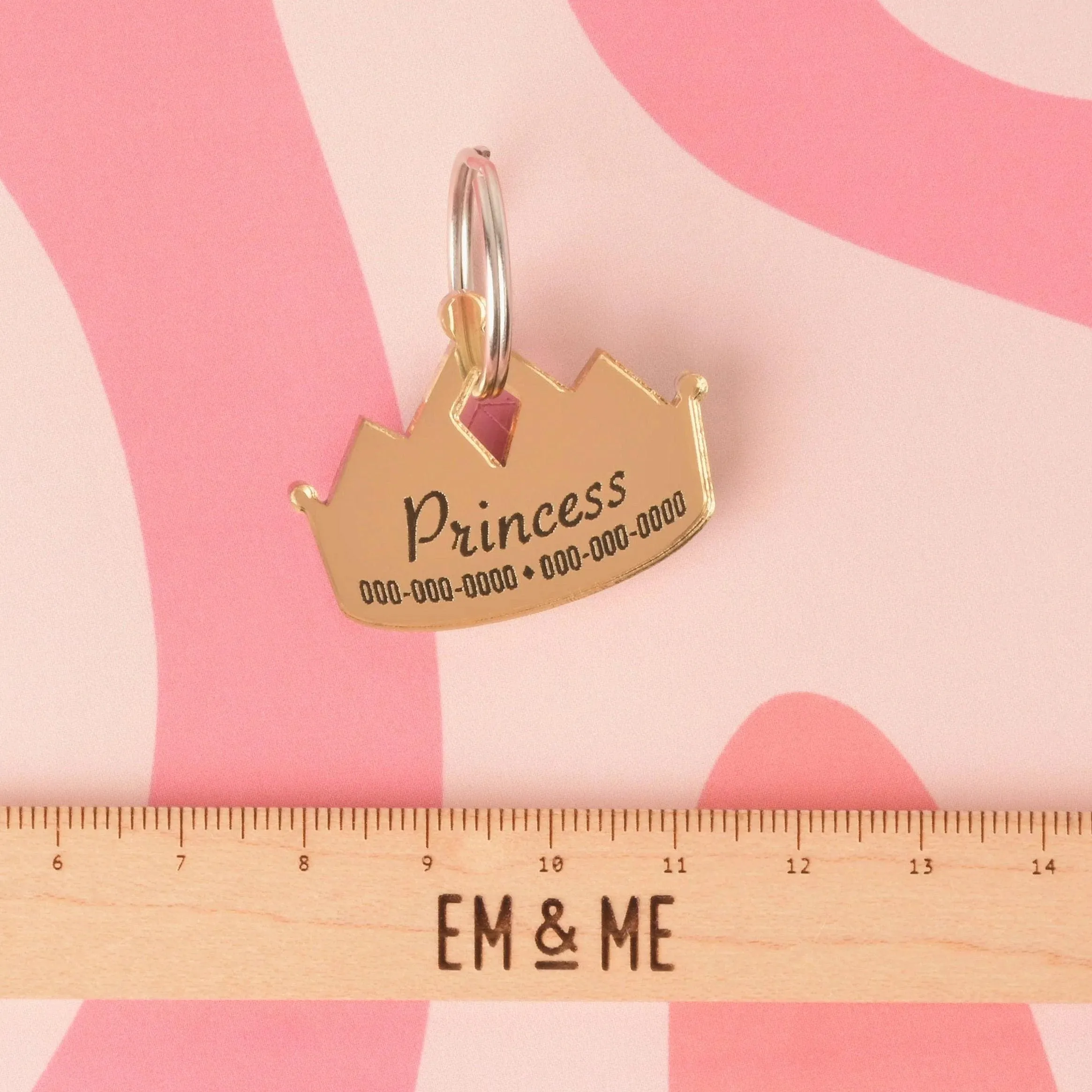 Princess Crown Personalized Pet Tag