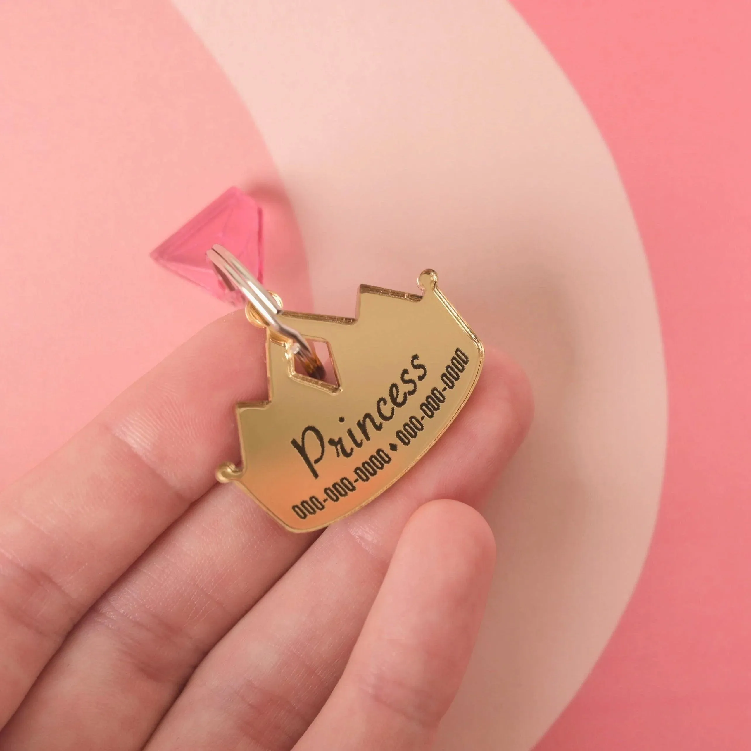 Princess Crown Personalized Pet Tag