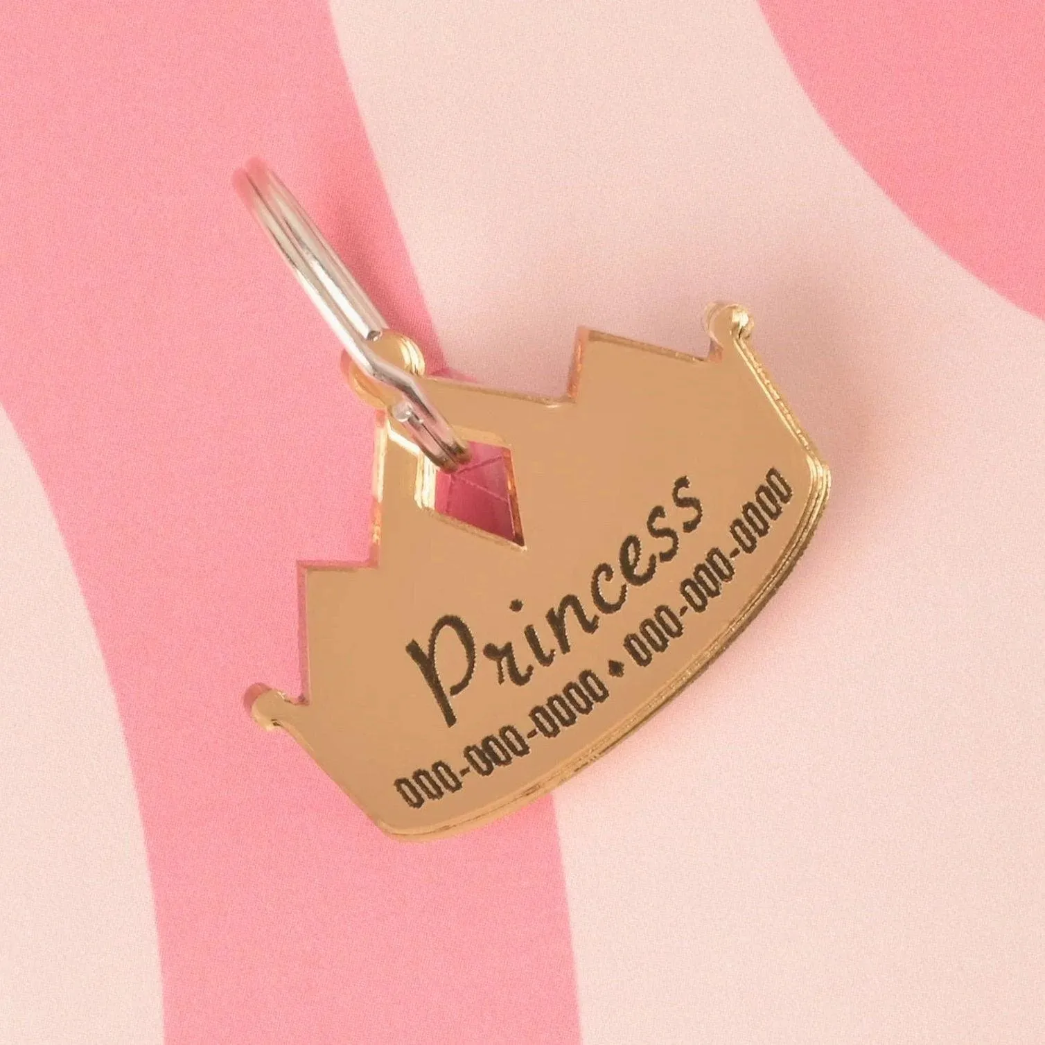 Princess Crown Personalized Pet Tag