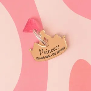 Princess Crown Personalized Pet Tag