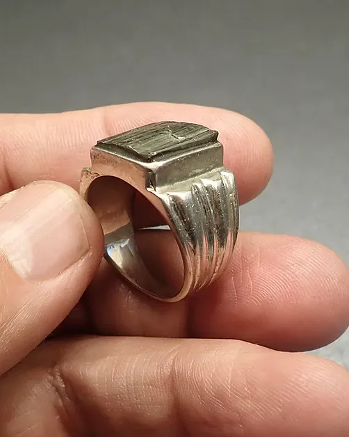 PYRITE STONE RING - UNIQUE ITEM