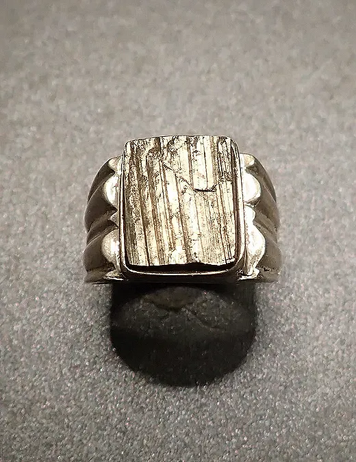 PYRITE STONE RING - UNIQUE ITEM