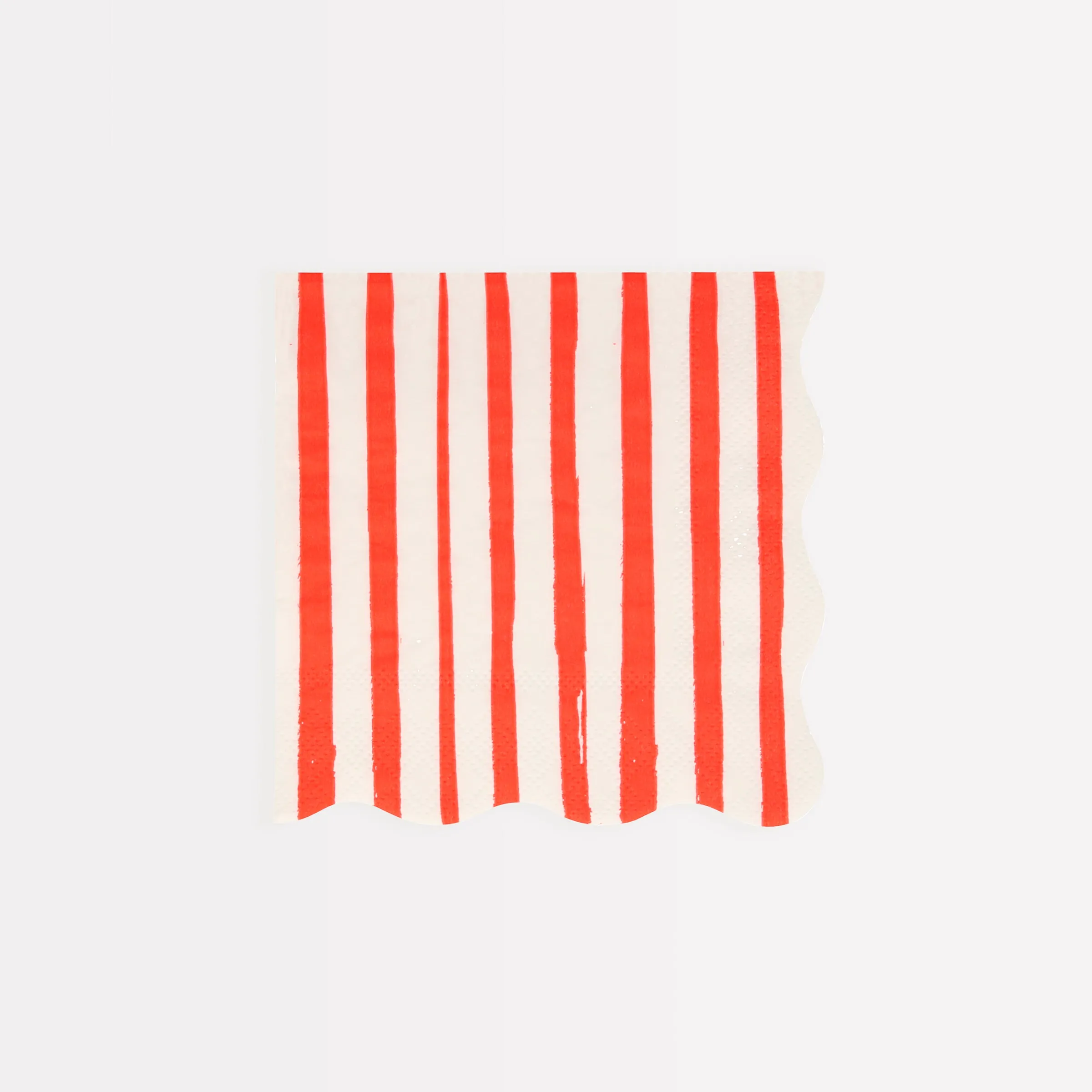 Red Stripe Small Napkins (x 16)