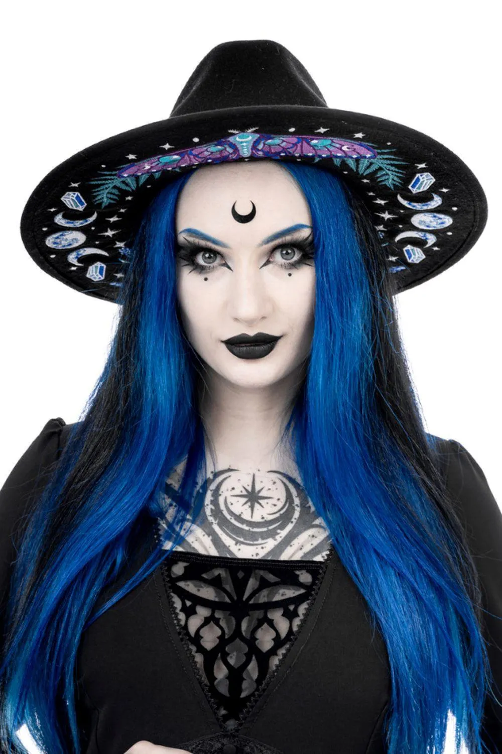 Restyle - Enchanted Forest - Wide Brim Witchy Hat