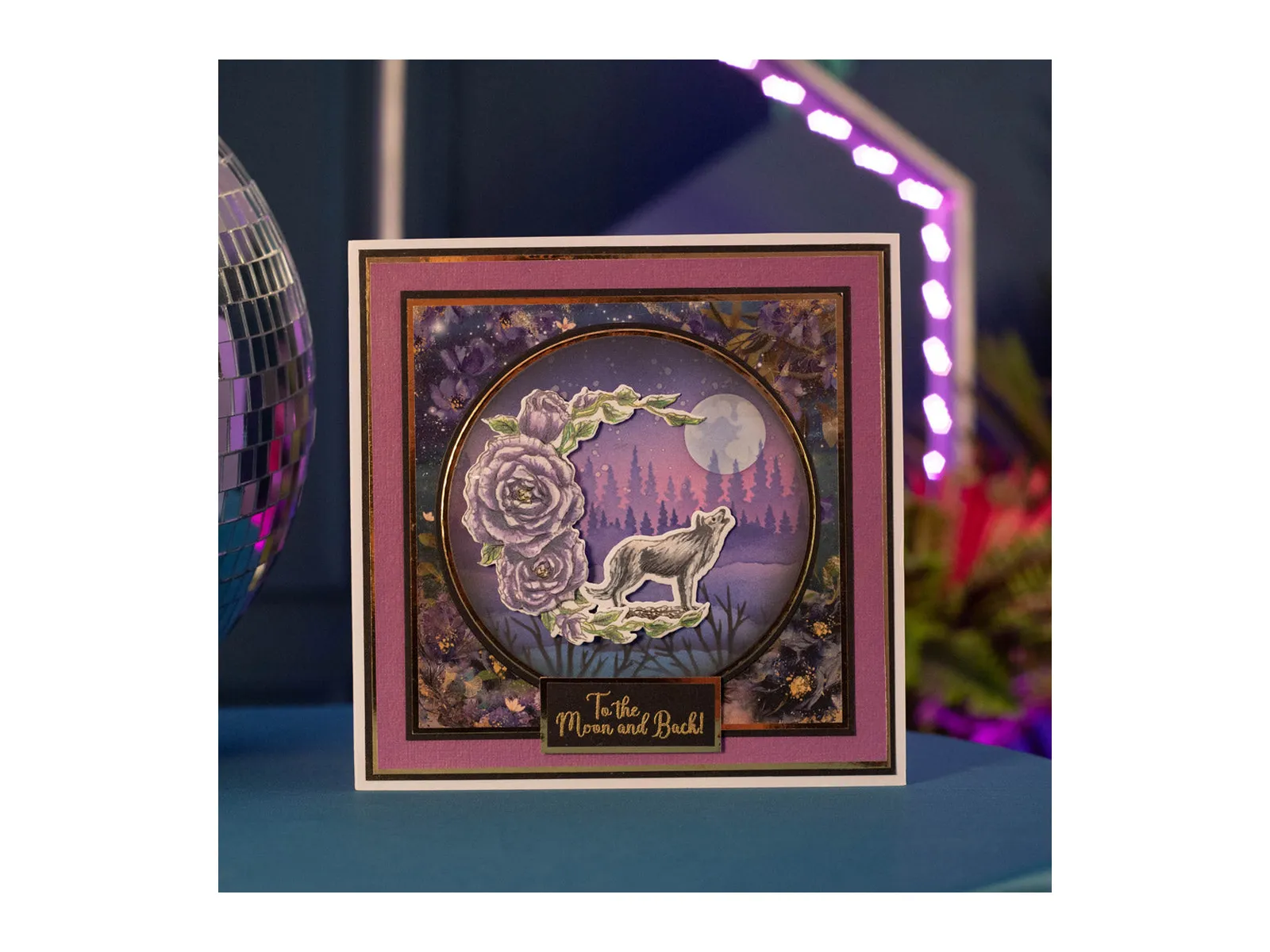 Sheena Douglass Bella Luna Stamp and Die - Floral Crescent