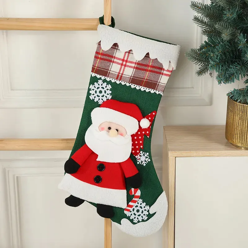 Snowflake Magic Stocking - Santa