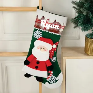 Snowflake Magic Stocking - Santa