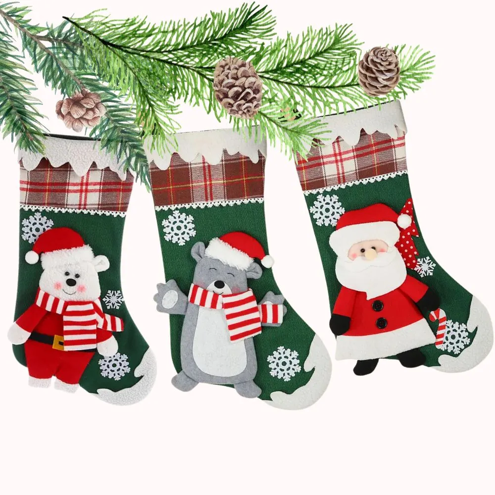 Snowflake Magic Stocking - Santa