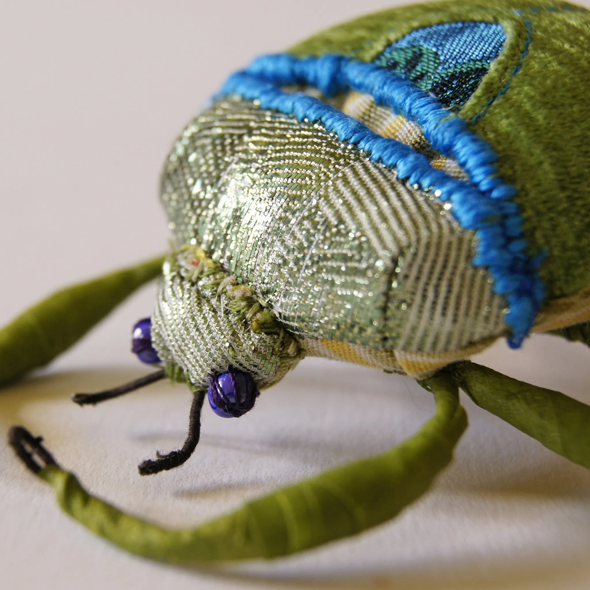 Soft Sculpture Mystical Scarab in green