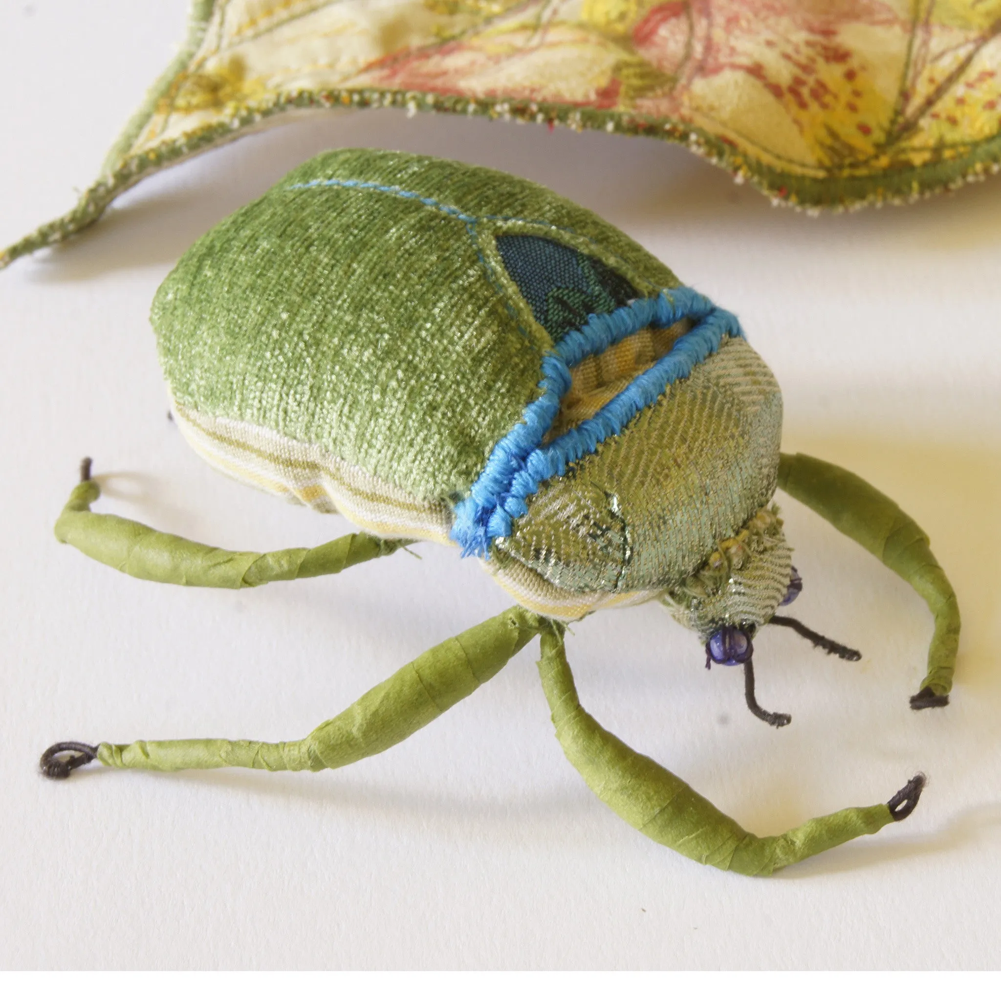 Soft Sculpture Mystical Scarab in green