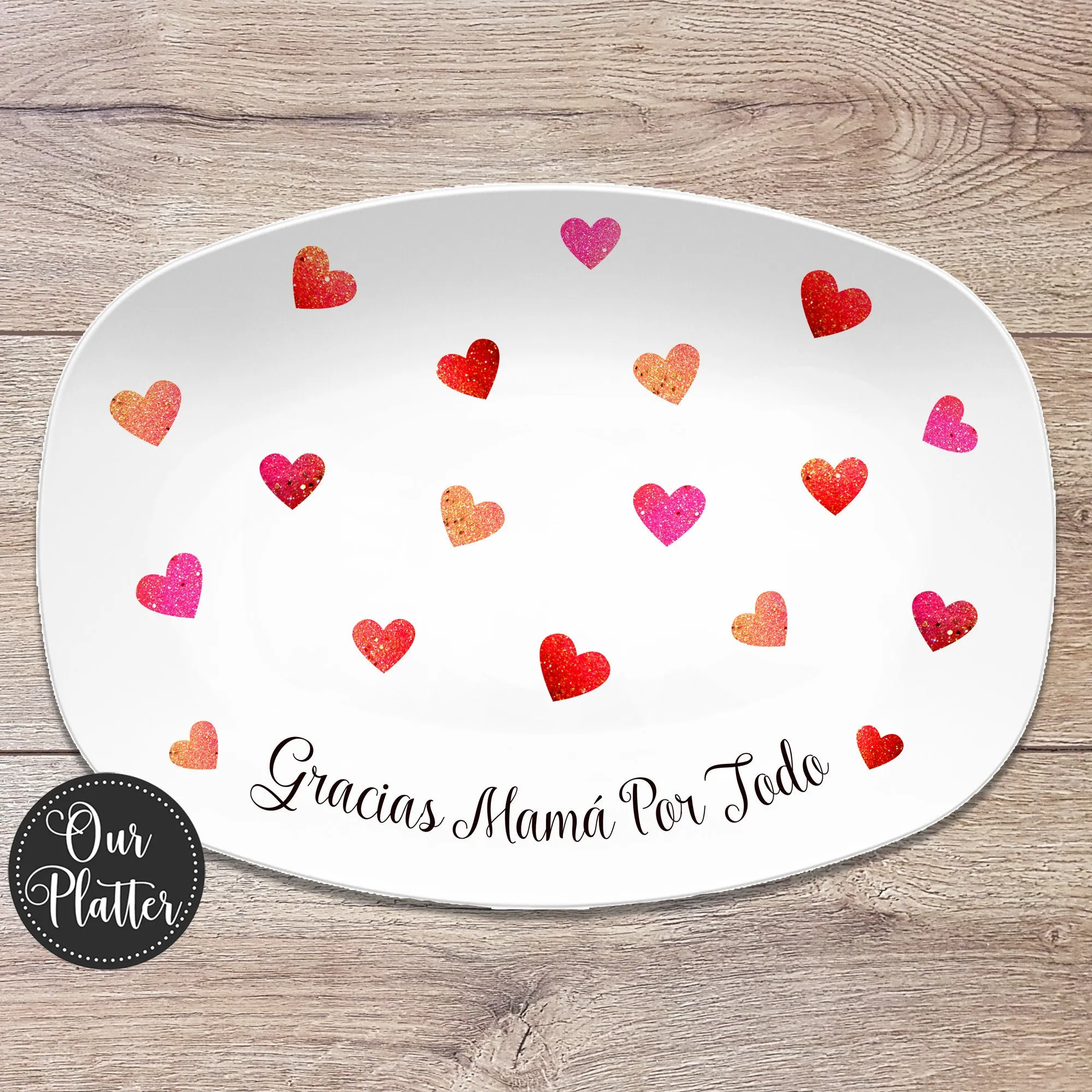 Thank You Mom, We Love You More Personalized Platter