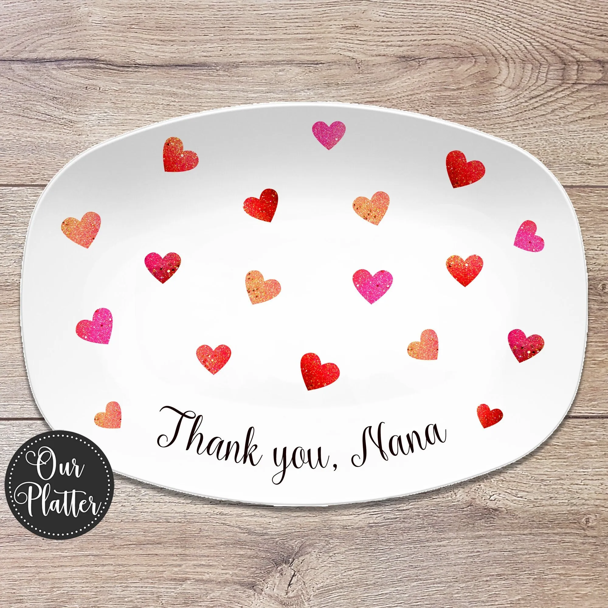 Thank You Mom, We Love You More Personalized Platter