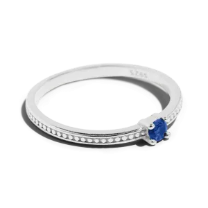 THE EMMA RING BLUE - sterling silver