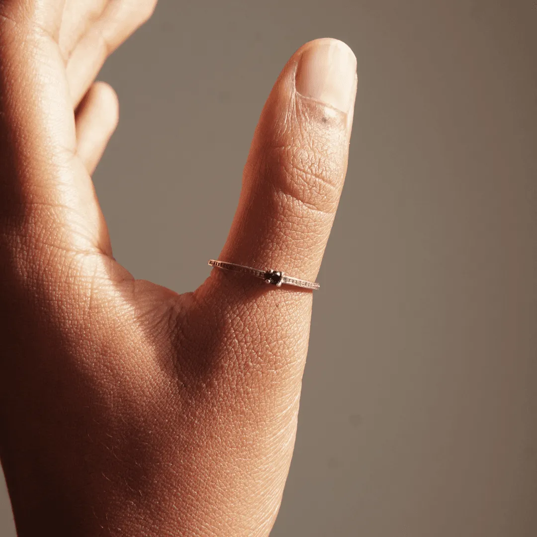 THE EMMA RING BLUE - sterling silver