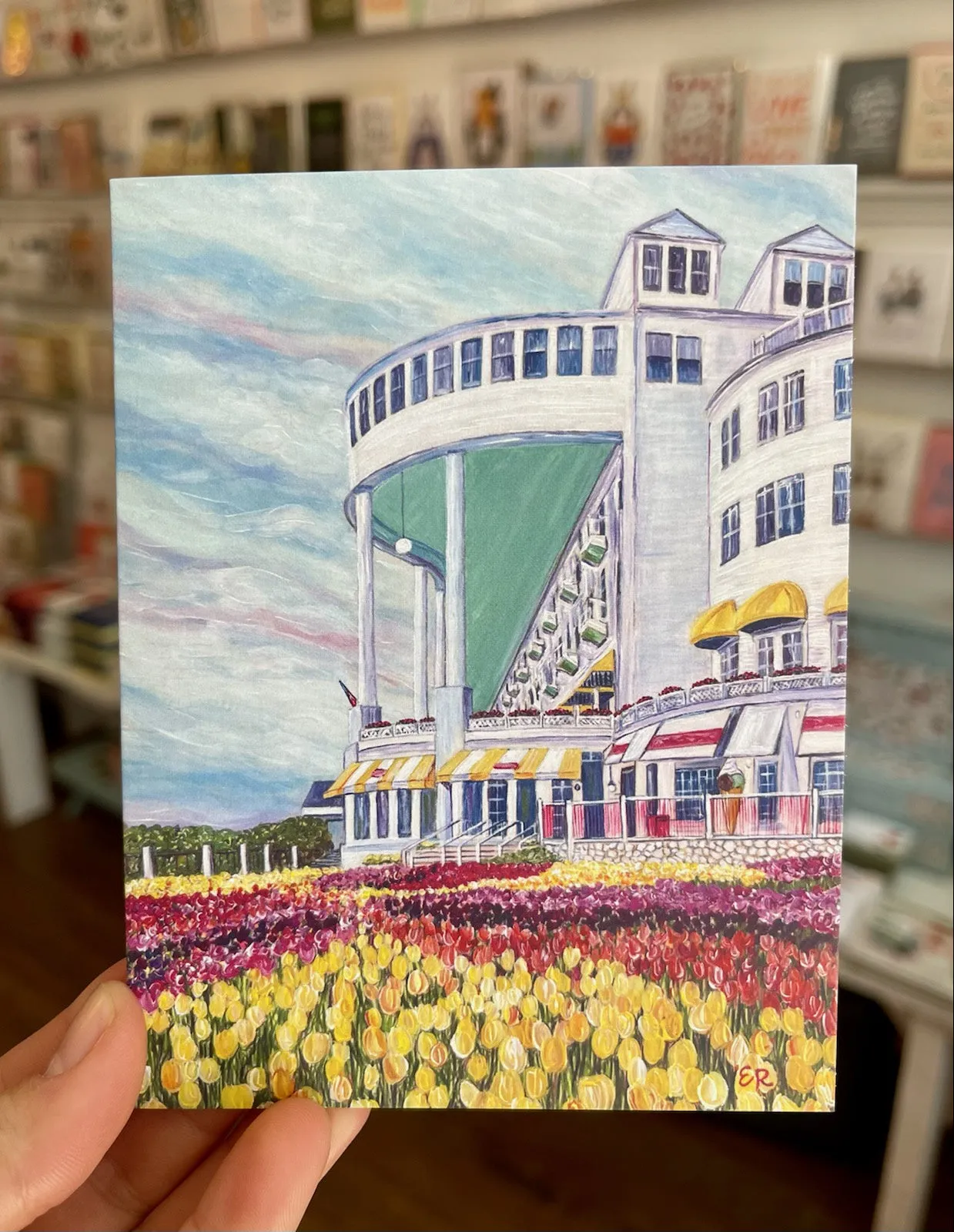 Tulips Grand Porch Greeting Card