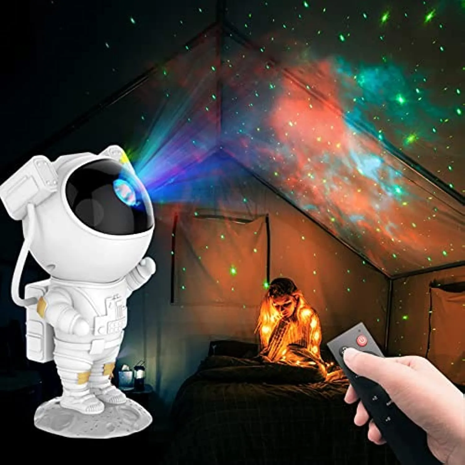 viral Astronaut Star Led Projector Night Light with Timer Remote Control and 360°Adjustable Design Nebula Galaxy