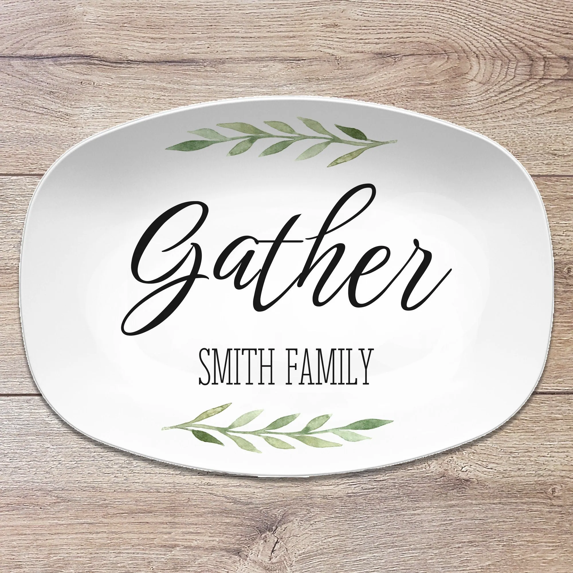 Welcome  Gather  Custom Family Personalized Platter