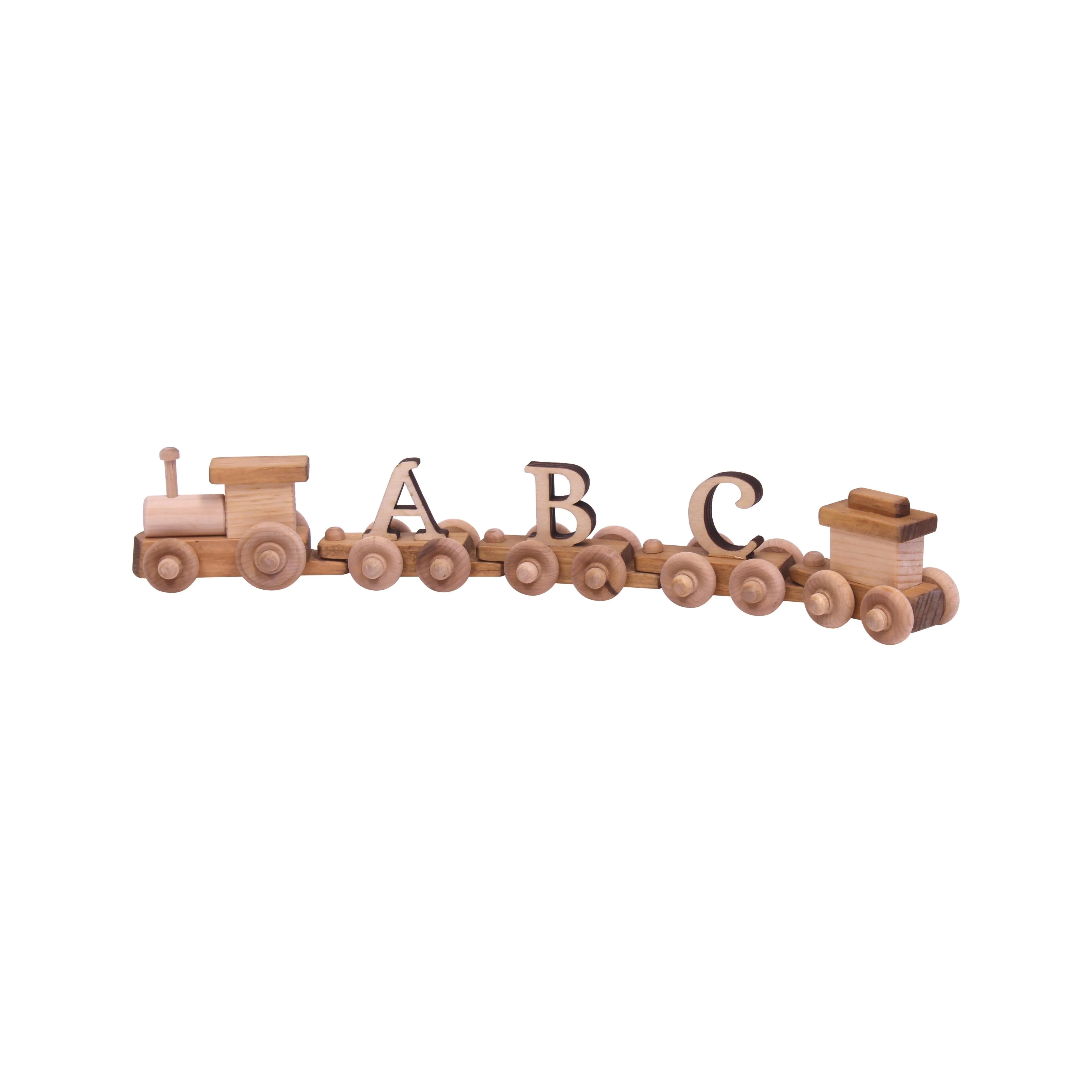 Wooden Name Train Toy, Custom Personalized ABC Letter Train, Amish-Made