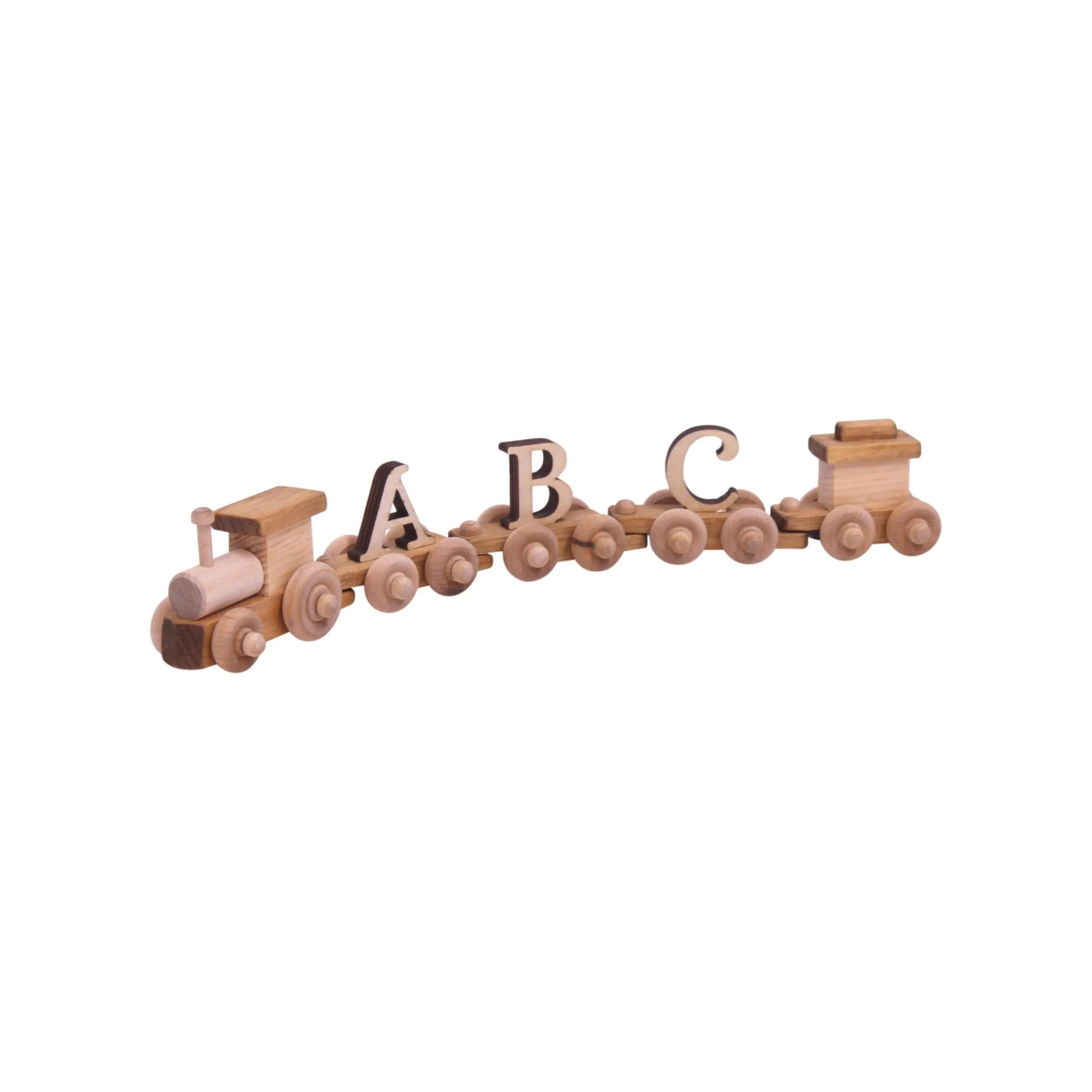 Wooden Name Train Toy, Custom Personalized ABC Letter Train, Amish-Made